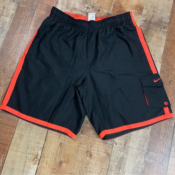 Nike Swim Nike Swim Trunks Mens Large Neon Trim Mesh Lined Athletic